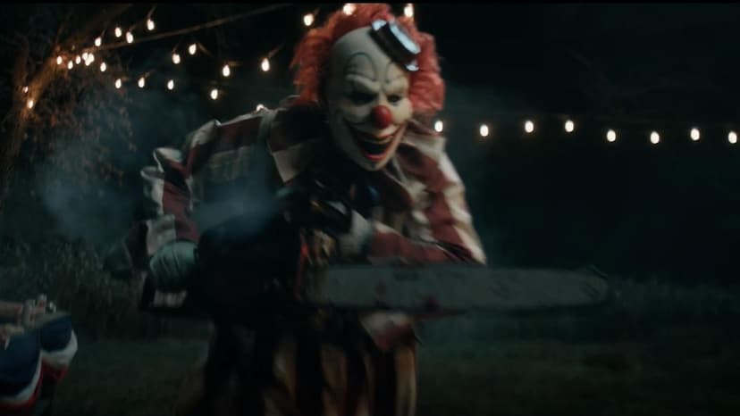 Clown in a Cornfield Backdrop